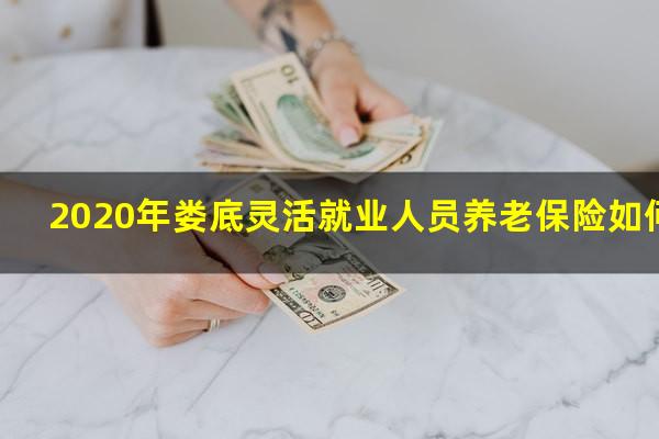 2020年娄底灵活就业人员养老保险如何交