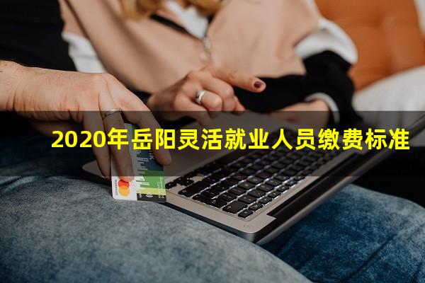2020年岳阳灵活就业人员缴费标准