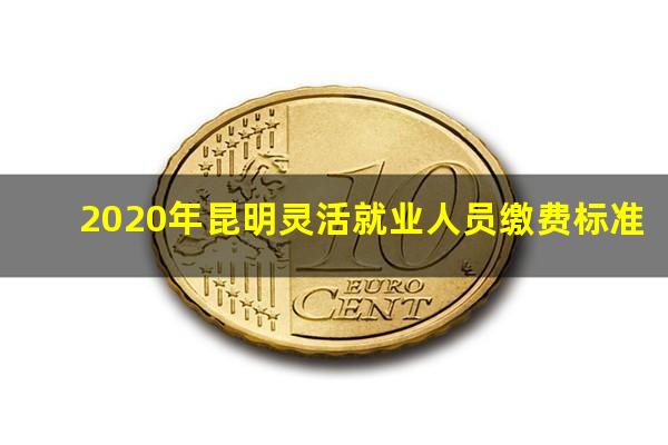 2020年昆明灵活就业人员缴费标准