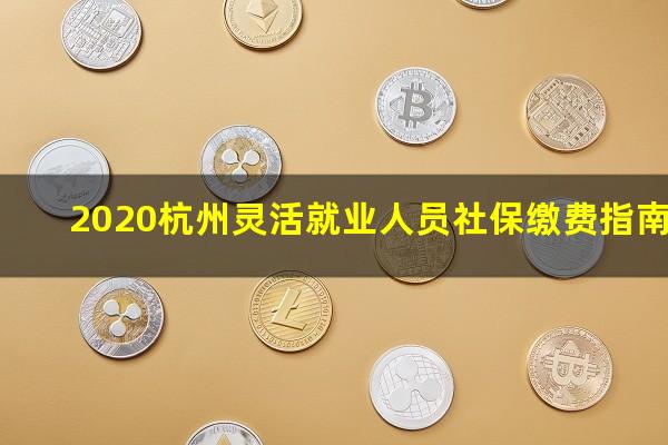 2020杭州灵活就业人员社保缴费指南