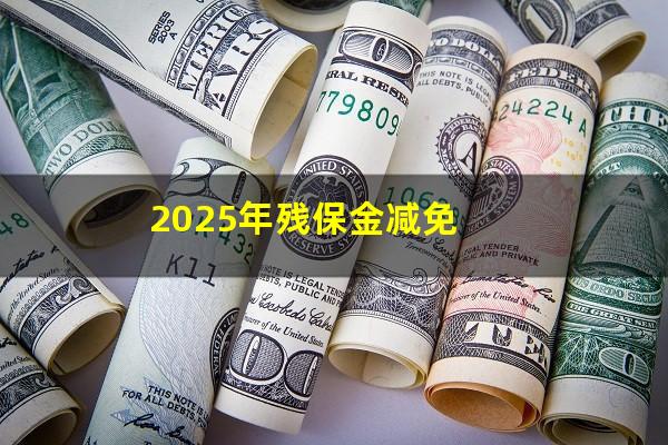 2025年残保金减免
