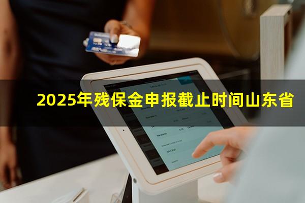 2025年残保金申报截止时间山东省