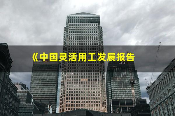 《中国灵活用工发展报告
