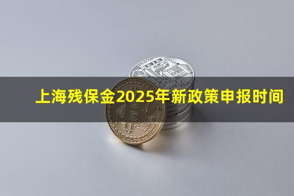 上海残保金2025年新政策申报时间