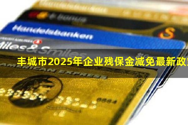 丰城市2025年企业残保金减免最新政策