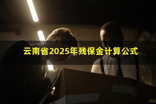 云南省2025年残保金计算公式