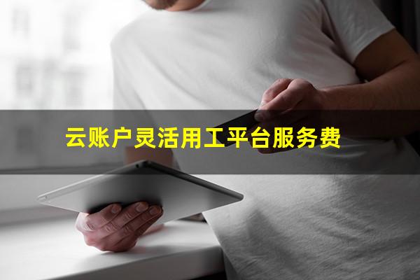 云账户灵活用工平台服务费