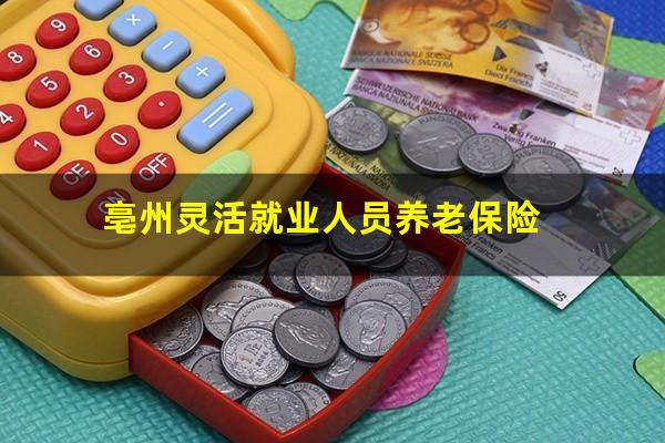 亳州灵活就业人员养老保险