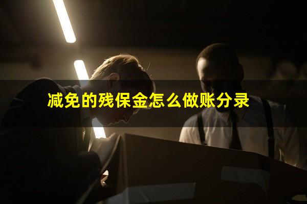 减免的残保金怎么做账分录
