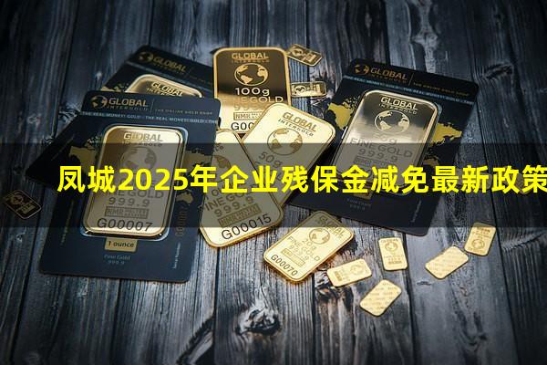 凤城2025年企业残保金减免最新政策