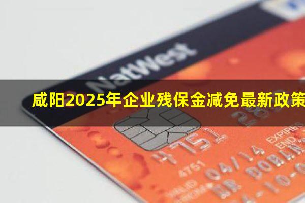 咸阳2025年企业残保金减免最新政策