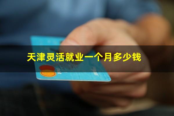 天津灵活就业一个月多少钱
