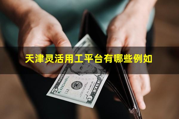 天津灵活用工平台有哪些例如