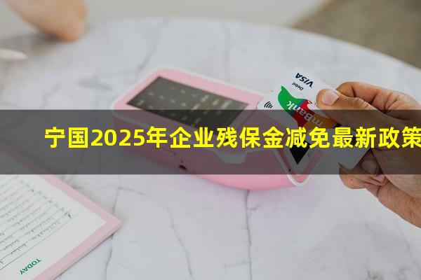 宁国2025年企业残保金减免最新政策
