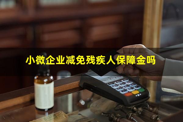 小微企业减免残疾人保障金吗