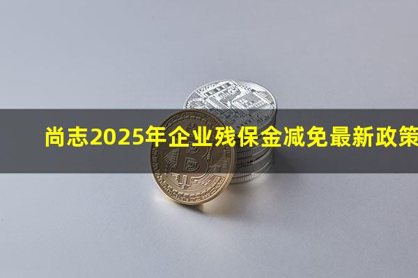 尚志2025年企业残保金减免最新政策