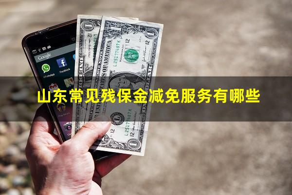 山东常见残保金减免服务有哪些