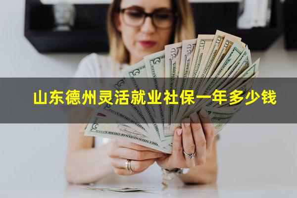 山东德州灵活就业社保一年多少钱
