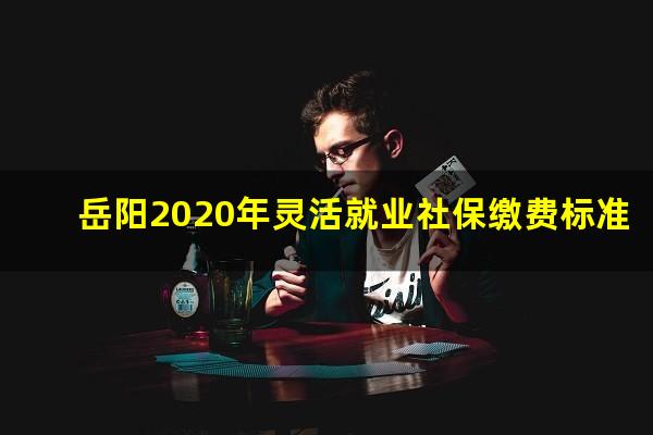 岳阳2020年灵活就业社保缴费标准