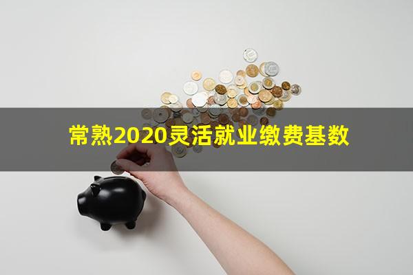 常熟2020灵活就业缴费基数