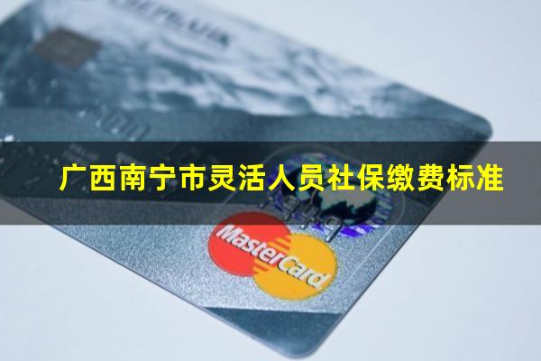 广西南宁市灵活人员社保缴费标准