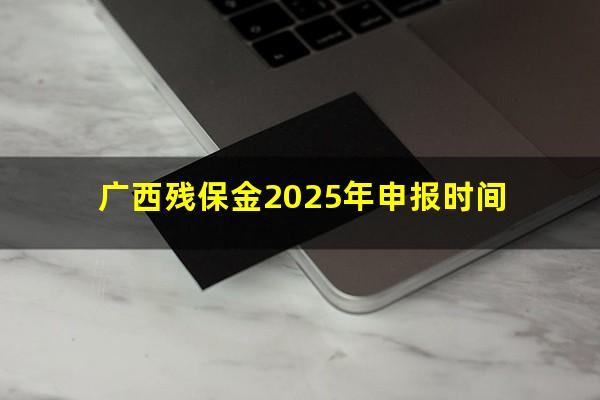 广西残保金2025年申报时间