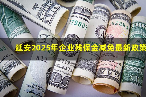 延安2025年企业残保金减免最新政策