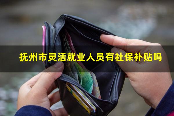 抚州市灵活就业人员有社保补贴吗