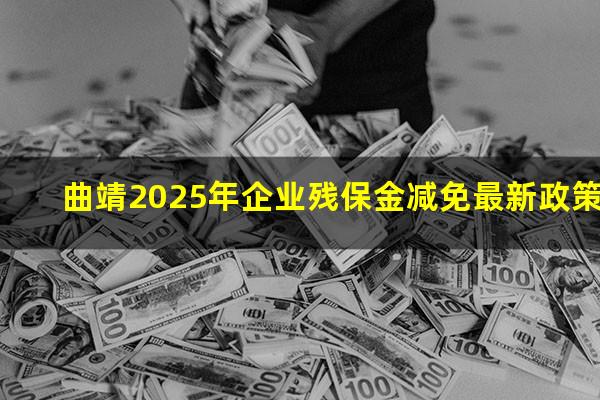 曲靖2025年企业残保金减免最新政策