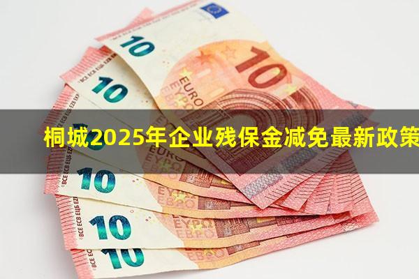桐城2025年企业残保金减免最新政策