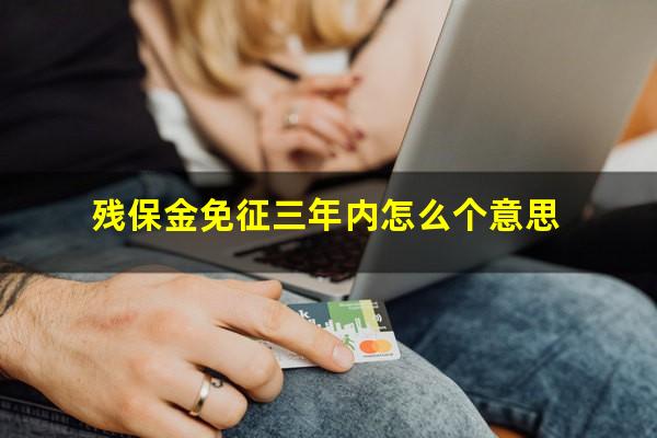 残保金免征三年内怎么个意思