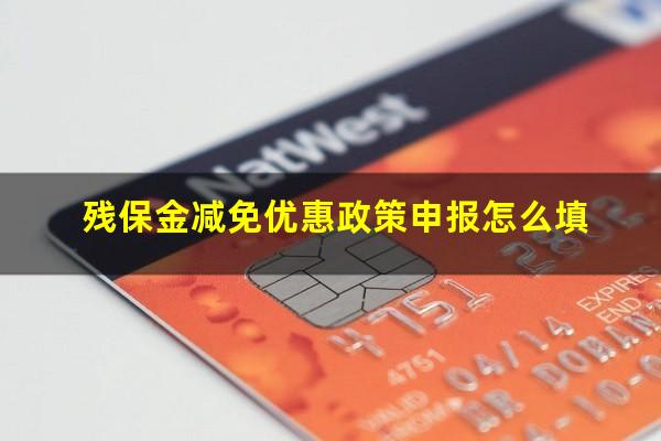 残保金减免优惠政策申报怎么填