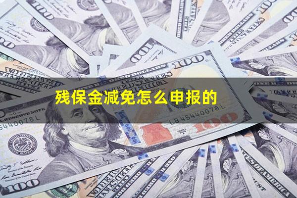 残保金减免怎么申报的