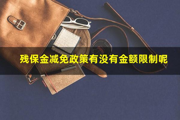 残保金减免政策有没有金额限制呢