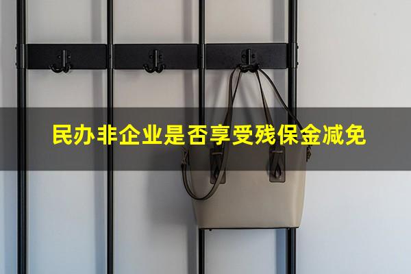 民办非企业是否享受残保金减免