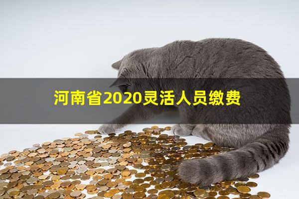 河南省2020灵活人员缴费