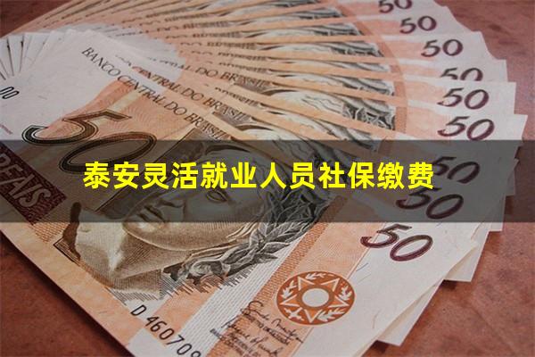 泰安灵活就业人员社保缴费