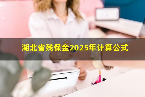 湖北省残保金2025年计算公式