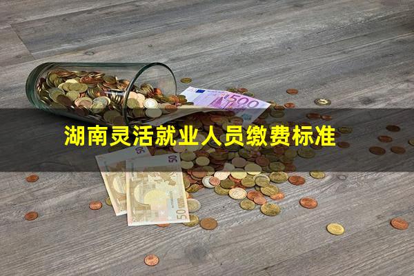 湖南灵活就业人员缴费标准
