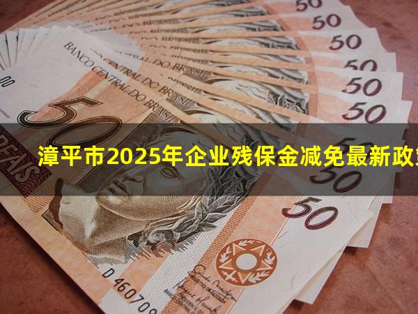 漳平市2025年企业残保金减免最新政策