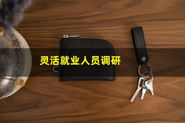 灵活就业人员调研