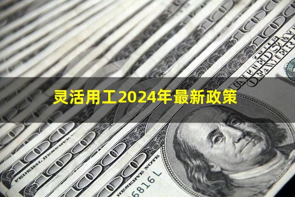 灵活用工2024年最新政策