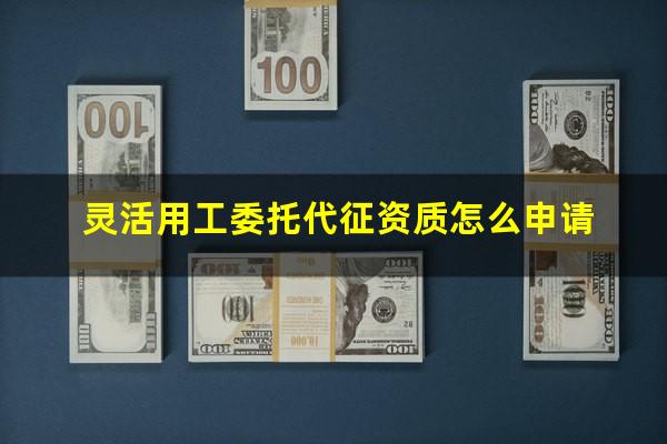 灵活用工委托代征资质怎么申请
