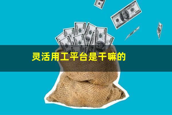 灵活用工平台是干嘛的