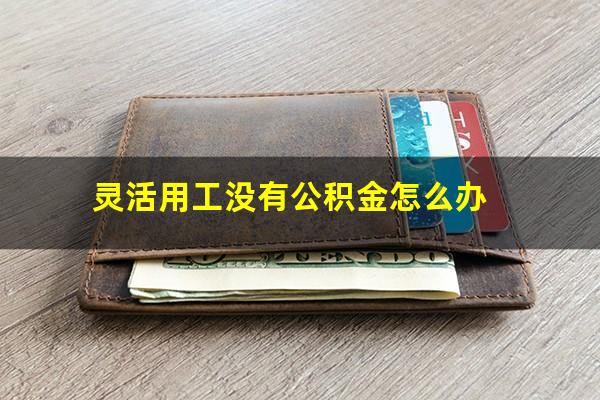 灵活用工没有公积金怎么办