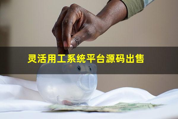 灵活用工系统平台源码出售