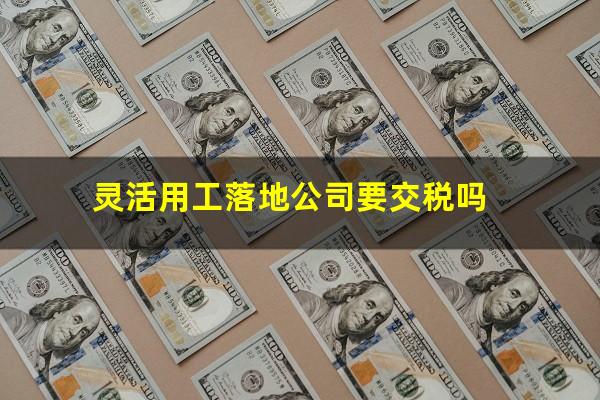 灵活用工落地公司要交税吗