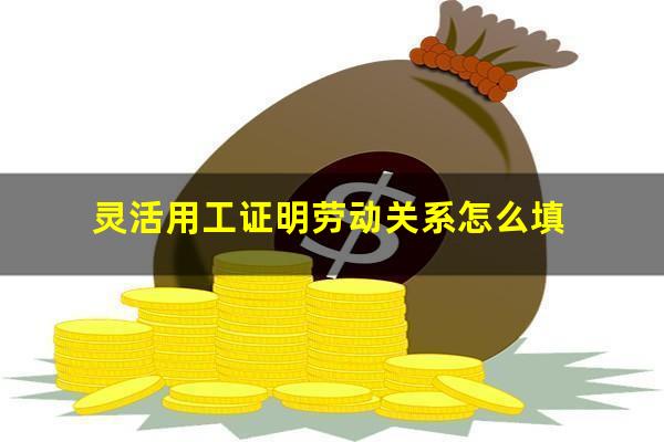 灵活用工证明劳动关系怎么填