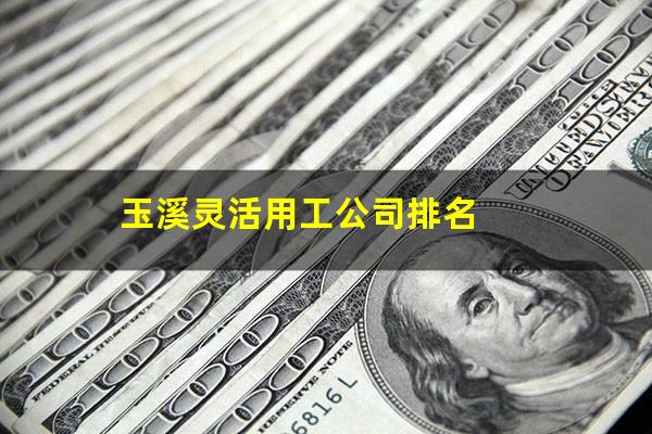 玉溪灵活用工公司排名