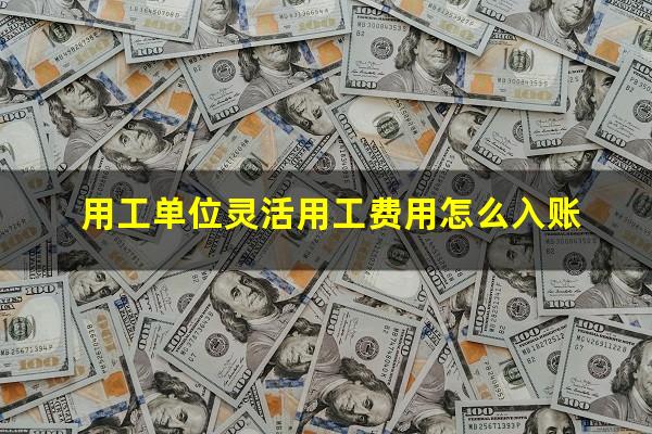 用工单位灵活用工费用怎么入账
